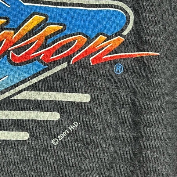 Harley Davidson Vintage Made in Canada Steve Drane 1996/2001 Insane Print Shirt - Picture 10 of 11